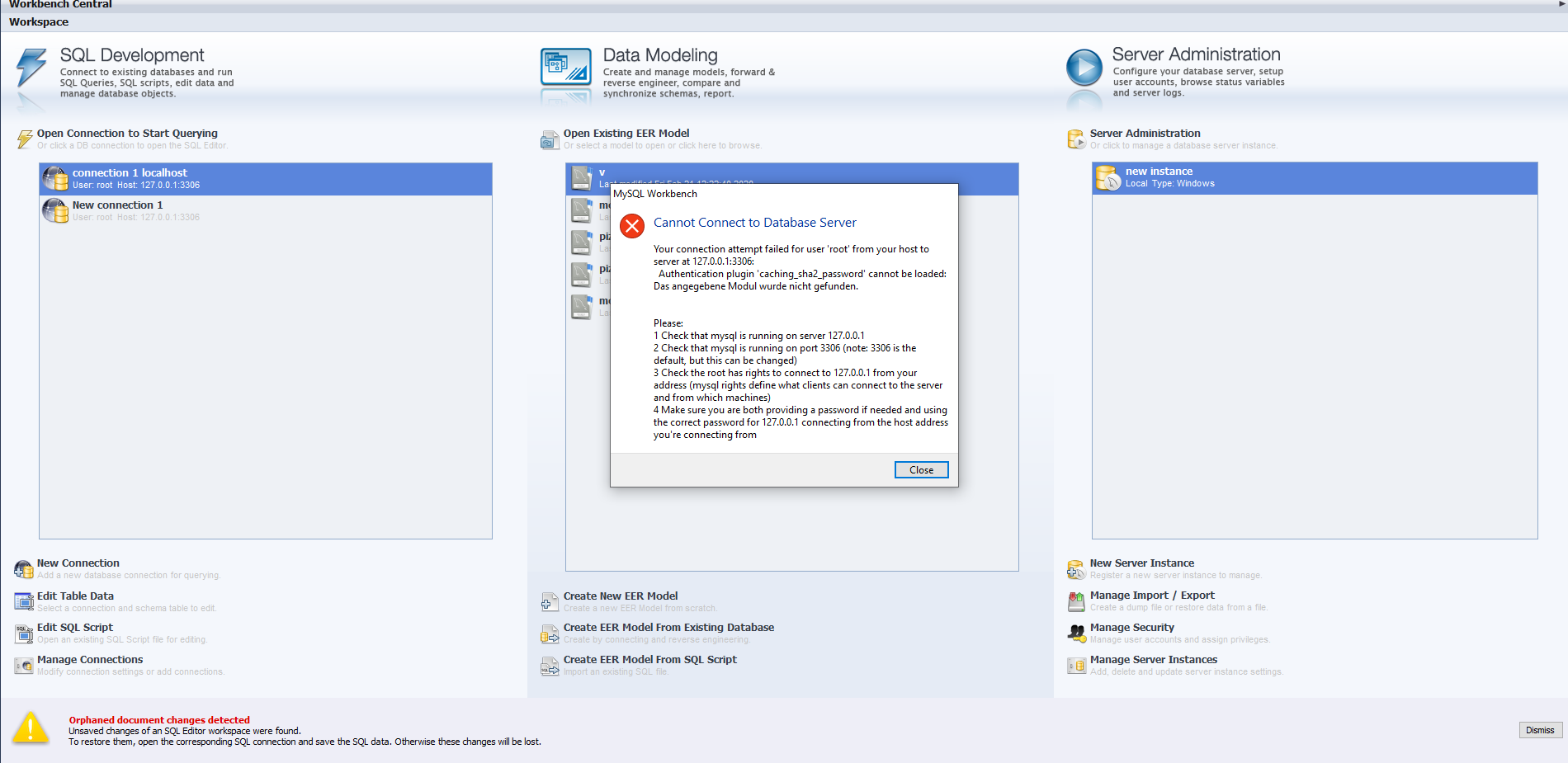 2020 03 19 Mysql8 Problem