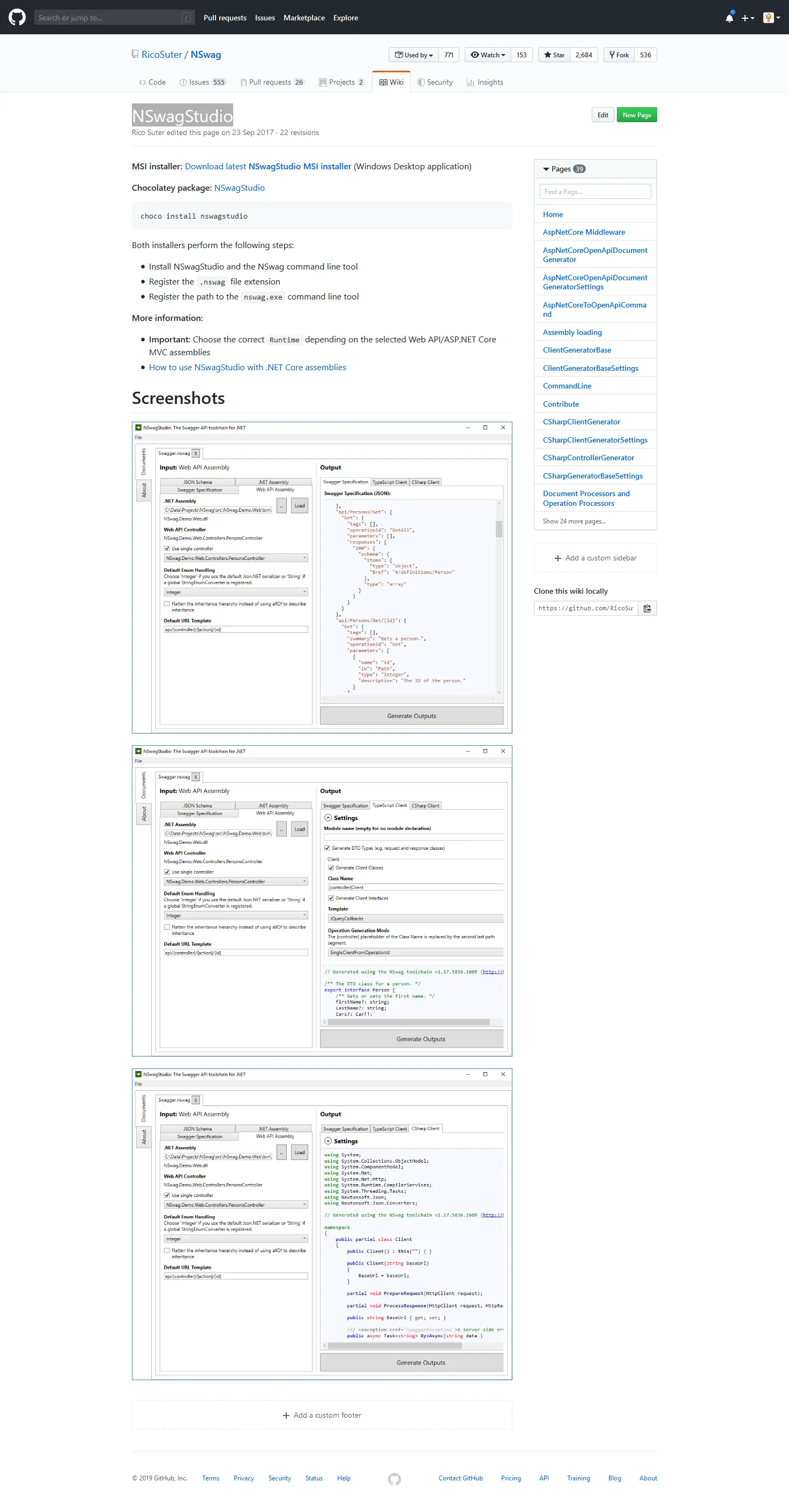 screen from web