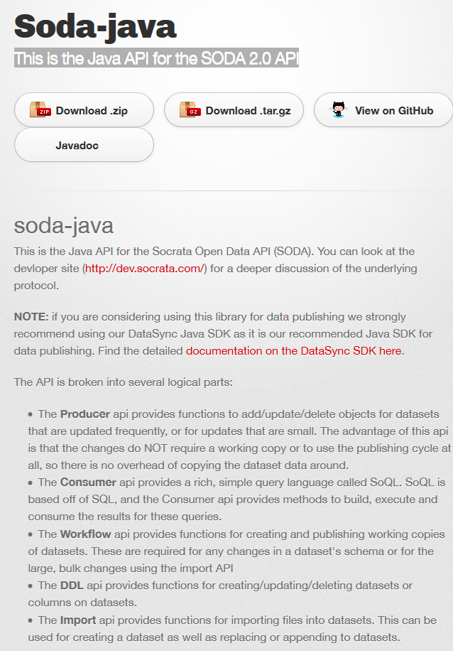 Screenshot 2020 01 06 Socrata Java Api