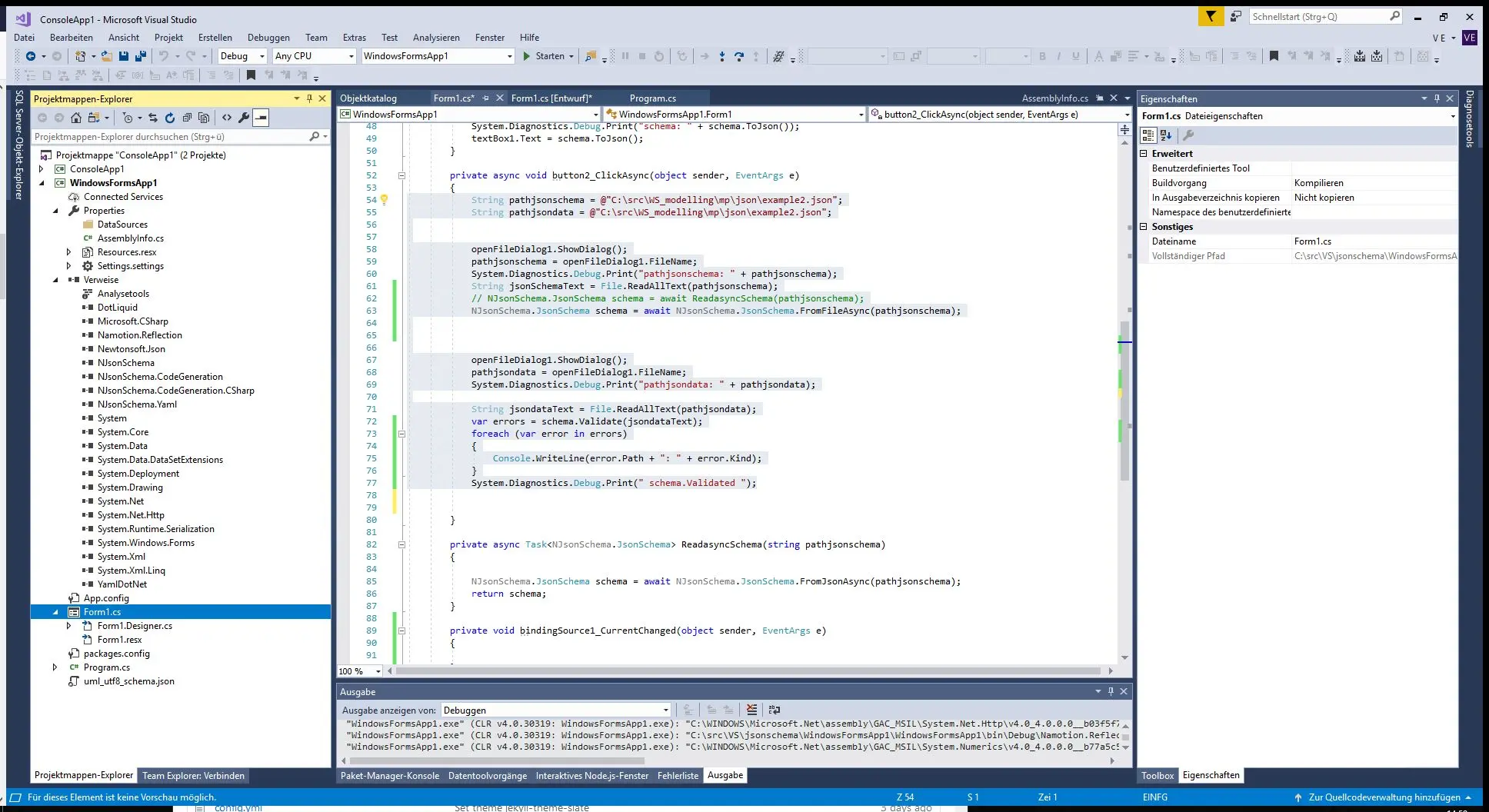 VS Demo mit References