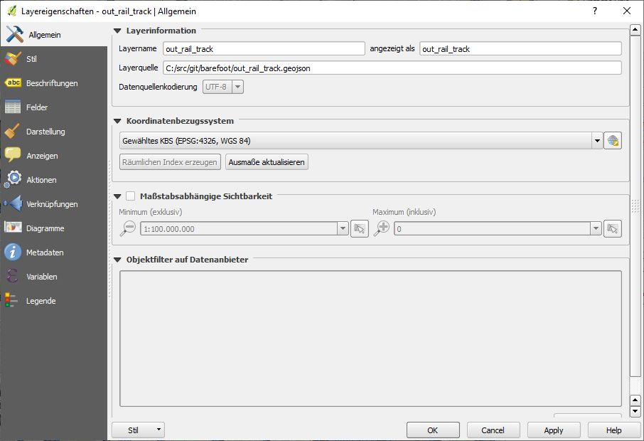 json Tack calculated with barefoot