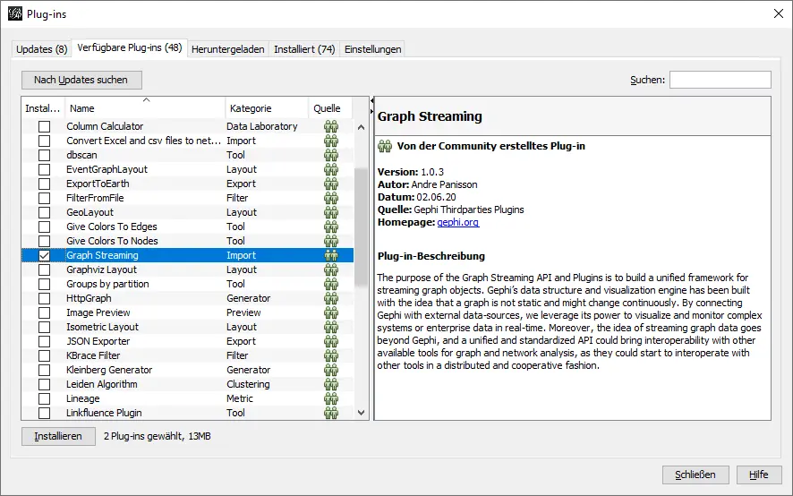 Graph Streming Plugin File
