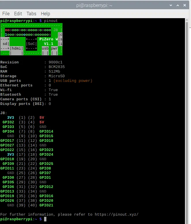 Raspi Pinbelegung