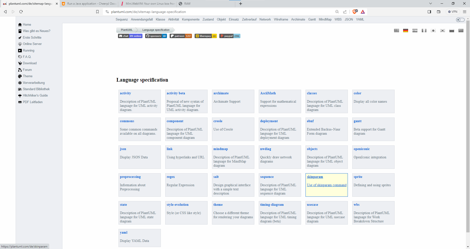 Plant UML Languages